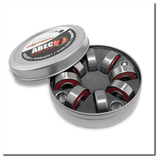 Изображение Gultņi ABEC7 RS RED CHROME BEARINGS 8 PCS. NILS EXTREME