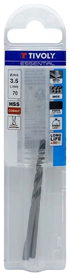 Изображение Metāla urbis Tivoly T LINE; HSSE5; DIN 338; 3,5x70 mm; 2 gab.