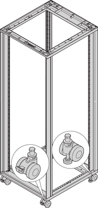 Изображение Schroff Novastar Castor, 400 kg, With Adjustable Feet