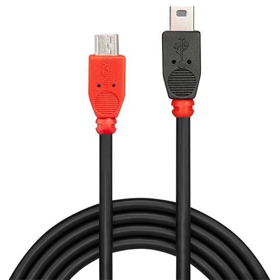 Picture of CABLE USB2 MICRO-B TO MINI-B/0.5M 31717 LINDY
