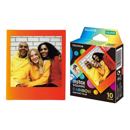 Attēls no Fujifilm | Instax Square Rainbow (10) Instant Film | 72 x 86 mm | 2.4 x 2.4" Image Area; 3.4 x 2.8" Print Size | Quantity 10
