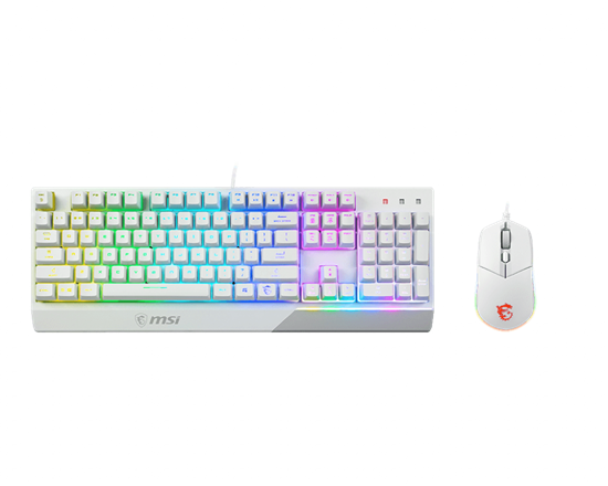 Изображение MSI | Vigor GK30 COMBO WHITE | Keyboard and Mouse Set | Wired | Mouse included | US | White