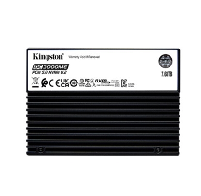Attēls no SSD|KINGSTON|SSD series DC3000ME|7.68TB|NVMe|NAND flash technology 3D TLC|Write speed 10000 MBytes/sec|Read speed 14000 MBytes/sec|Form Factor U.2|TBW 14.016 TB|MTBF 2000000 hours|SEDC3000ME/7T6
