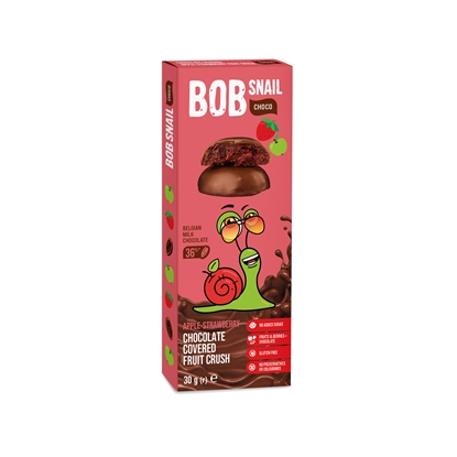 Изображение Ābolu-zemeņu konfektes piena šokolādē BOB SNAIL, 30g