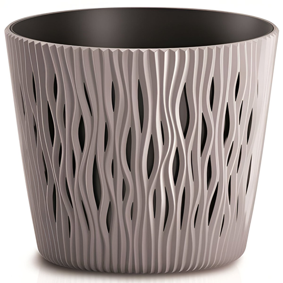 Изображение Puķu pods Sandy Round 11x13cm, g.brūns