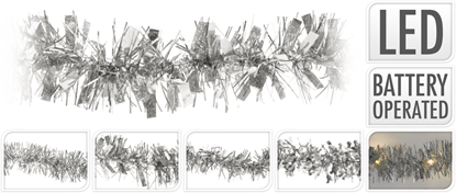 Picture of Virtene elektriska sudraba krāsa 190cm 20LED