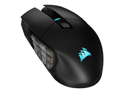 Attēls no Corsair | Gaming Mouse | SCIMITAR ELITE RGB | Wireless Gaming Mouse | Optical | Gaming Mouse | Black | Yes
