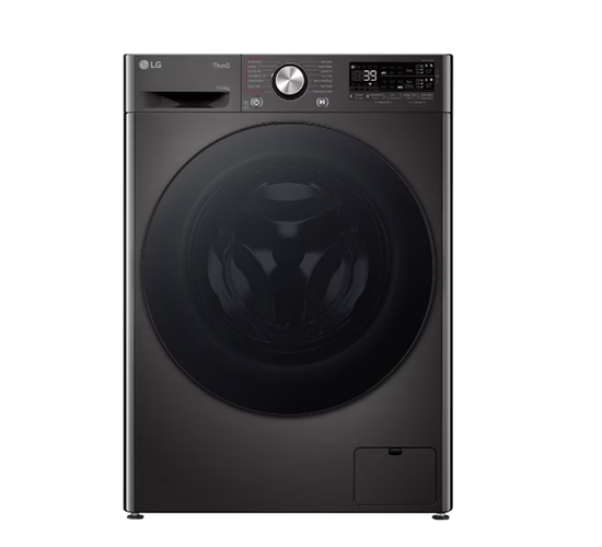 Picture of LG Washing Machine with Dryer | F4DR711S2BA | Energy efficiency class A/D | Front loading | Washing capacity 11 kg | 1400 RPM | Depth 57 cm | Width 60 cm | Display | TFT | Drying system | Drying capacity 6 kg | Steam function | Direct drive | Wi-Fi | Blac