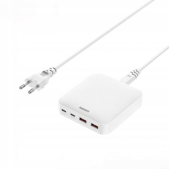 Изображение AD SIEC PODRÓNA REMAX DONGFENG 65W RP-U183 GaN PD QC 2xUSB-C/2xUSB WHITE