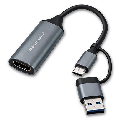 Attēls no Adapter USB-C USB-A | HDMI | 4K 30Hz | aluminium 