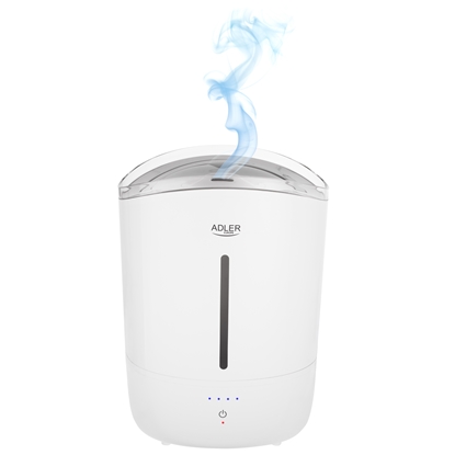 Picture of Adler Humidifier | AD 7971 | 30 W | Water tank capacity 5 L | Ultrasonic | Humidification capacity 100-250 ml/hr | White