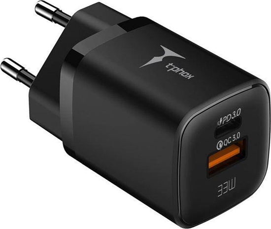 Picture of adowarka T-Phox AD SIEC T-PHOX HANDY SERIES 33W T-PP08 USB/USB-C BLACK