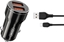 Изображение adowarka XO adowarka Samochodowa Cc48 2X Usb 2,4A Czarna + Kabel Usb-C