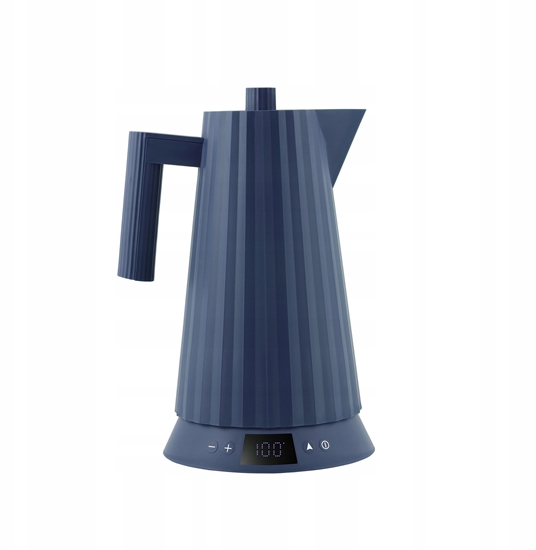 Picture of Alessi Plisse Water Kettle blue with temperature control