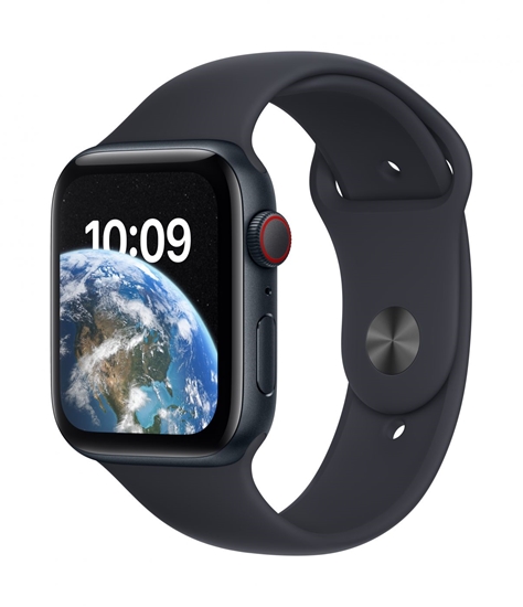 Изображение Apple Watch SE GPS + Cellular 44mm Midnight Aluminium Case with Midnight Sport Band - Regular 2nd Gen