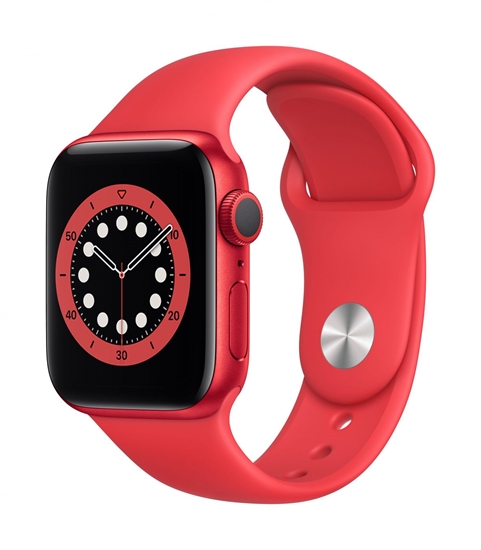Изображение Apple Watch Series 6 GPS 44mm PRODUCT (RED) Aluminium Case With Sport Band - REGULAR Red