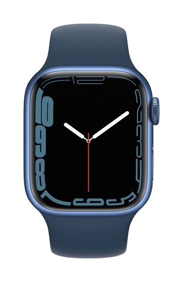 Picture of Apple Watch Series 7 GPS, 41mm Blue Aluminium Case with Sport Band - Regular Abyss Blue
