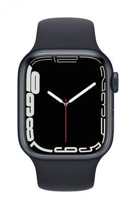 Изображение Apple Watch Series 7 GPS, 41mm Midnight Aluminium Case with Sport Band - Regular Midnight