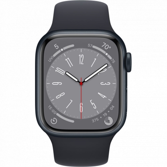 Picture of Apple Watch Series 8 GPS 41mm Midnight Aluminium Case with Midnight Sport Band - Regular Midnight Aluminium