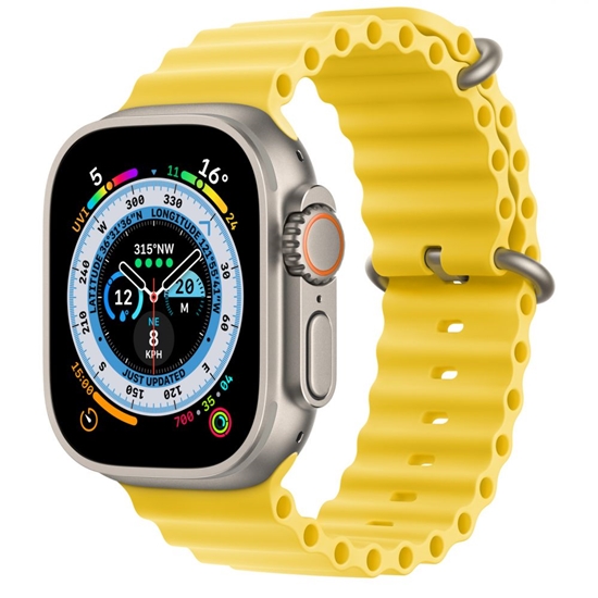Picture of Apple Watch Ultra GPS + Cellular, 49mm Titanium Case with Yellow Ocean Band