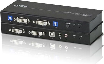 Изображение Aten USB Dual View DVI KVM Extender with Audio and RS-232 (60m)