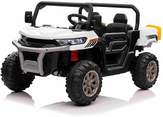 Picture of Auto Pick-Up Speed 900 dla dzieci Biay + Napd 4x4 + Ruchomy kiper + Baganik + Pilot + opatka + Audio LED EDUKAMP