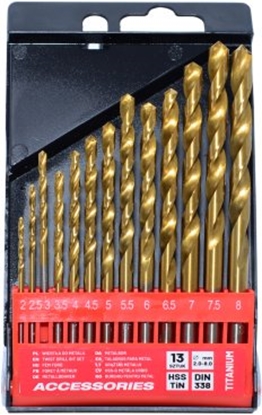 Picture of AWTOOLS WIERTO METAL TYTAN KPL. 13szt./2-8,0mm/