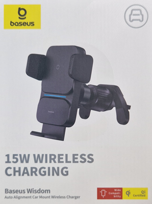 Изображение Baseus Wisdom induction charger car phone holder for sticky note black (CGZX000001)