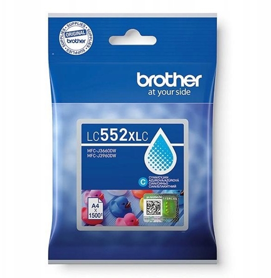 Изображение Brother LC552XLC nabój z tuszem 1 szt. Oryginalny Cyjan