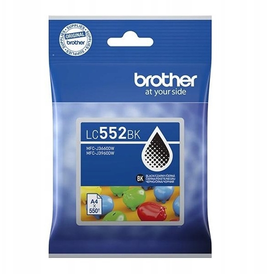 Изображение Brother oryginalny ink / tusz LC552BK, black, 550s