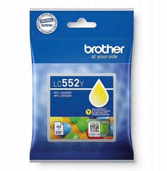 Изображение Brother oryginalny ink / tusz LC552Y, yellow, 550s