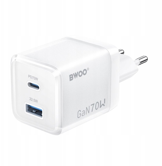 Picture of BWOO adowarka sieciowa GaN CDA224 QC 70W 1 x USB 1x USB-C