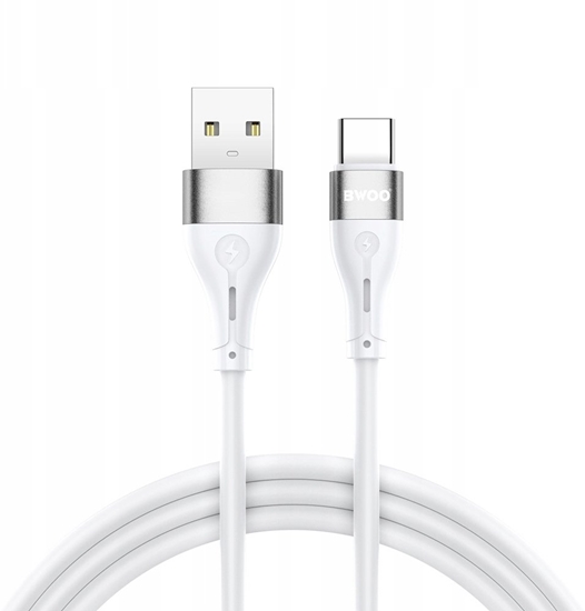 Изображение BWOO kabel USB - USB-C 1m 3A Minimalist Silicone biay X280C