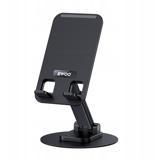 Изображение BWOO obrotowy uchwyt biurkowy obrotowy na telefon ZJ132 czarny