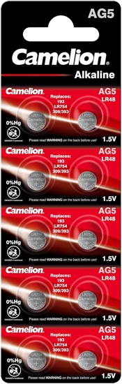 Picture of Camelion AG5/LR754/393/193 | Alkaline | 10 pc(s)