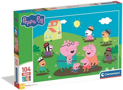 Picture of CLE puzzle 104 maxi SuperKolor Peppa Pig 25017