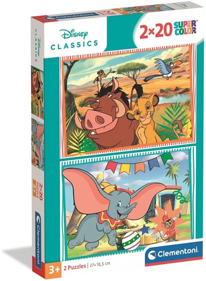 Picture of CLE puzzle 2x20 SuperKolor Disney Classics 24837