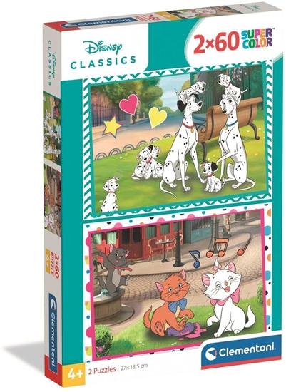 Изображение CLE puzzle 2x60 SuperKolor Disney Classics 24836