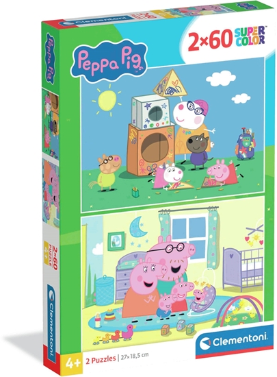 Picture of CLE puzzle 2x60 SuperKolor Peppa Pig 24833