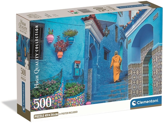 Picture of CLE puzzle 500 Compact Blue StreetOfChefch...35621