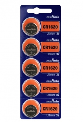 Attēls no CR1620 baterijas 3V Murata-Sony litija CR1620 iepakojuma 1 gb.