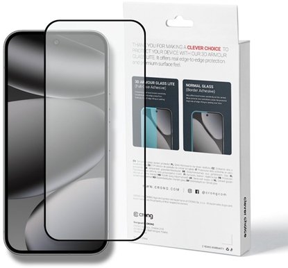 Attēls no Crong 3D Armour Glass Lite - Hartowane szko Full Glue do Google Pixel 9 Pro / 10 Pro