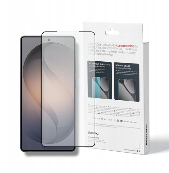 Picture of Crong 3D Armour Glass Lite - Hartowane szko Full Glue do Samsung Galaxy S26 Ultra
