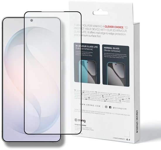 Picture of Crong 3D Armour Glass Lite - Hartowane szko Full Glue do Samsung Galaxy S26+