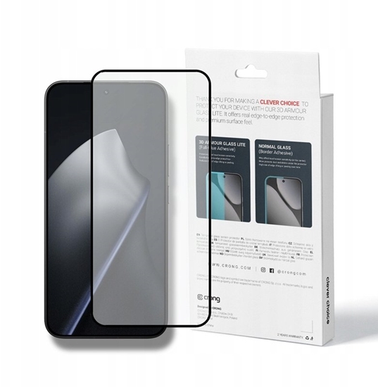 Picture of Crong 3D Armour Glass Lite - Hartowane szko Full Glue do Xiaomi 15T / 15T Pro