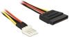Picture of Delock Power Cable SATA 15 pin receptacle > 4 pin floppy male 15 cm