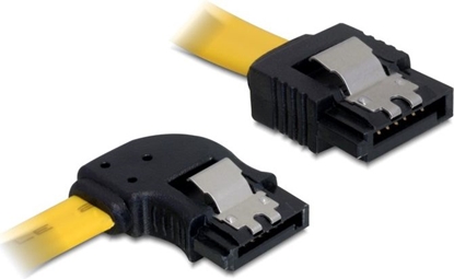 Picture of Delock SATA 3 Gb/s Cable straight to left angled 30 cm yellow
