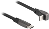 Picture of Delock USB 2.0 Flat Ribbon Cable USB Type-C™ male to USB Type-C™ male angled PD 3.0 60 W 14 cm black