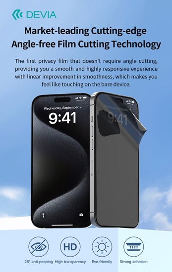 Picture of Devia Zestaw folii anticrash prywatyzujca HD do maszyny tncej 10szt na smartfony na ekran