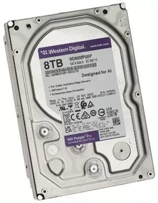 Picture of DYSK DO REJESTRATORA HDD-WD8002PURP 8TB 24/7 PURPLE PRO WESTERN DIGITAL